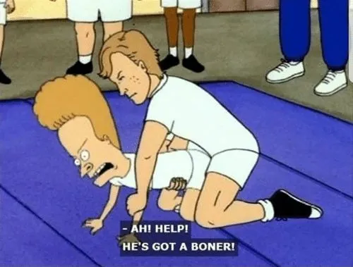 Ah Help Hes got a boner 