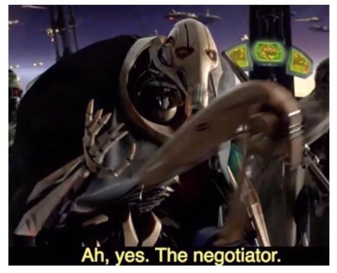 Ah yes the negotiator 