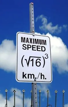 Algebra Speed Limit Sign 