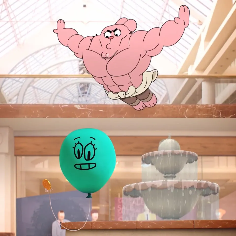 Amazing world of gumball: Richard jumping on balloon 