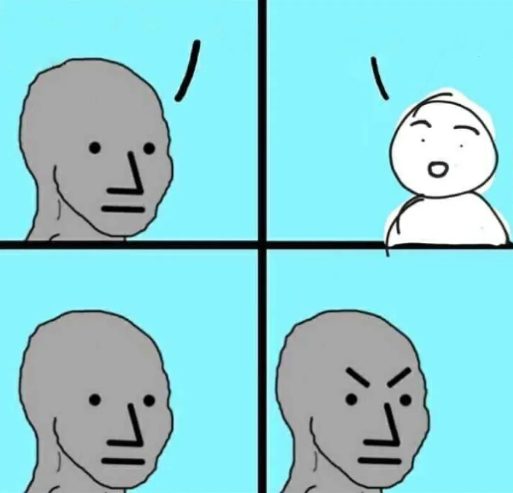 Angry npc wojak 