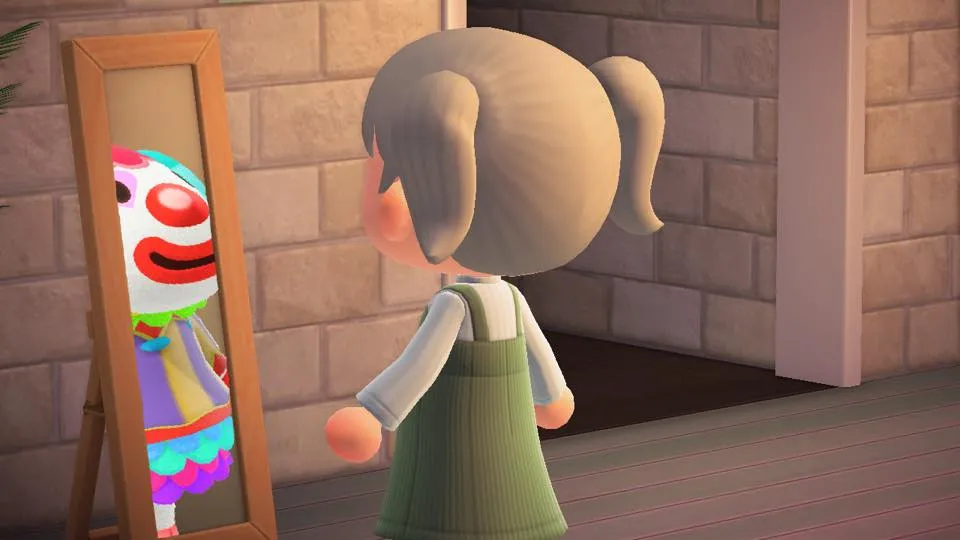 Animal crossing mirror clown 