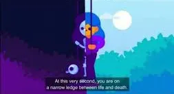 At this very second, you are on a narrow ledge between life and 