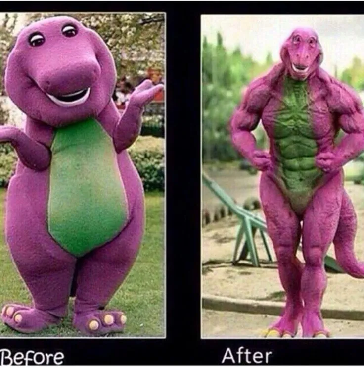Barney Before and After 