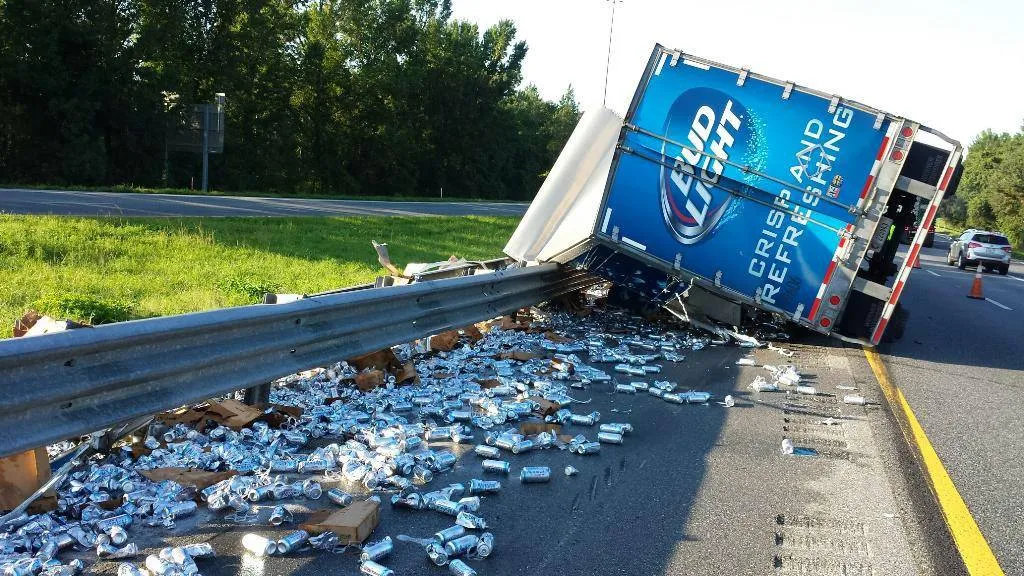 Beer Truck Crash 