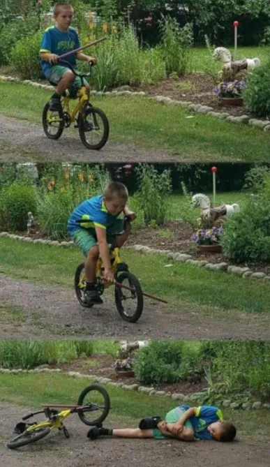 Bike stick kid, real life 