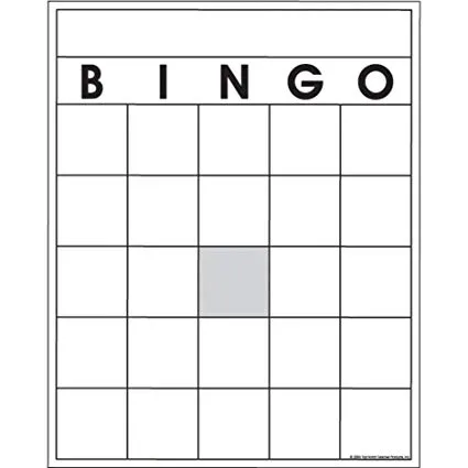 Blank Bingo Card 