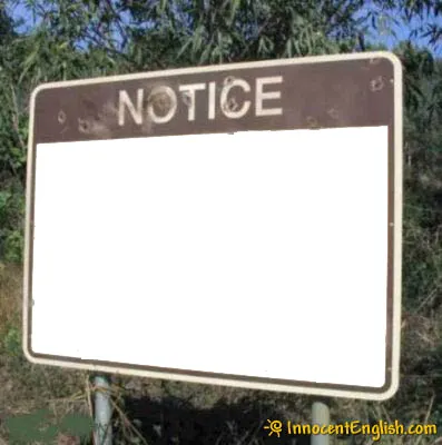Blank Sign 