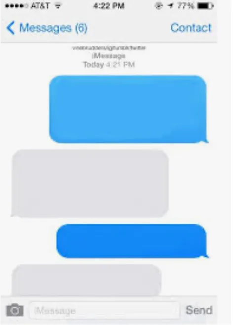 Blank text conversation 