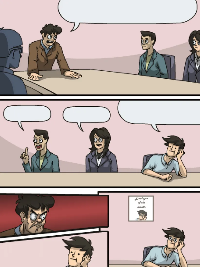 Boadroom Meeting Employee of the Month 