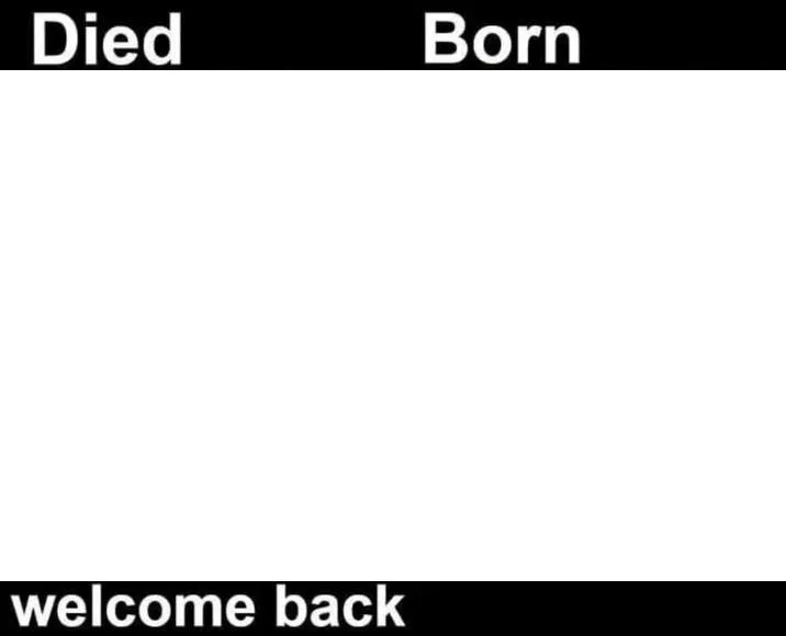 Born Died Welcome Back