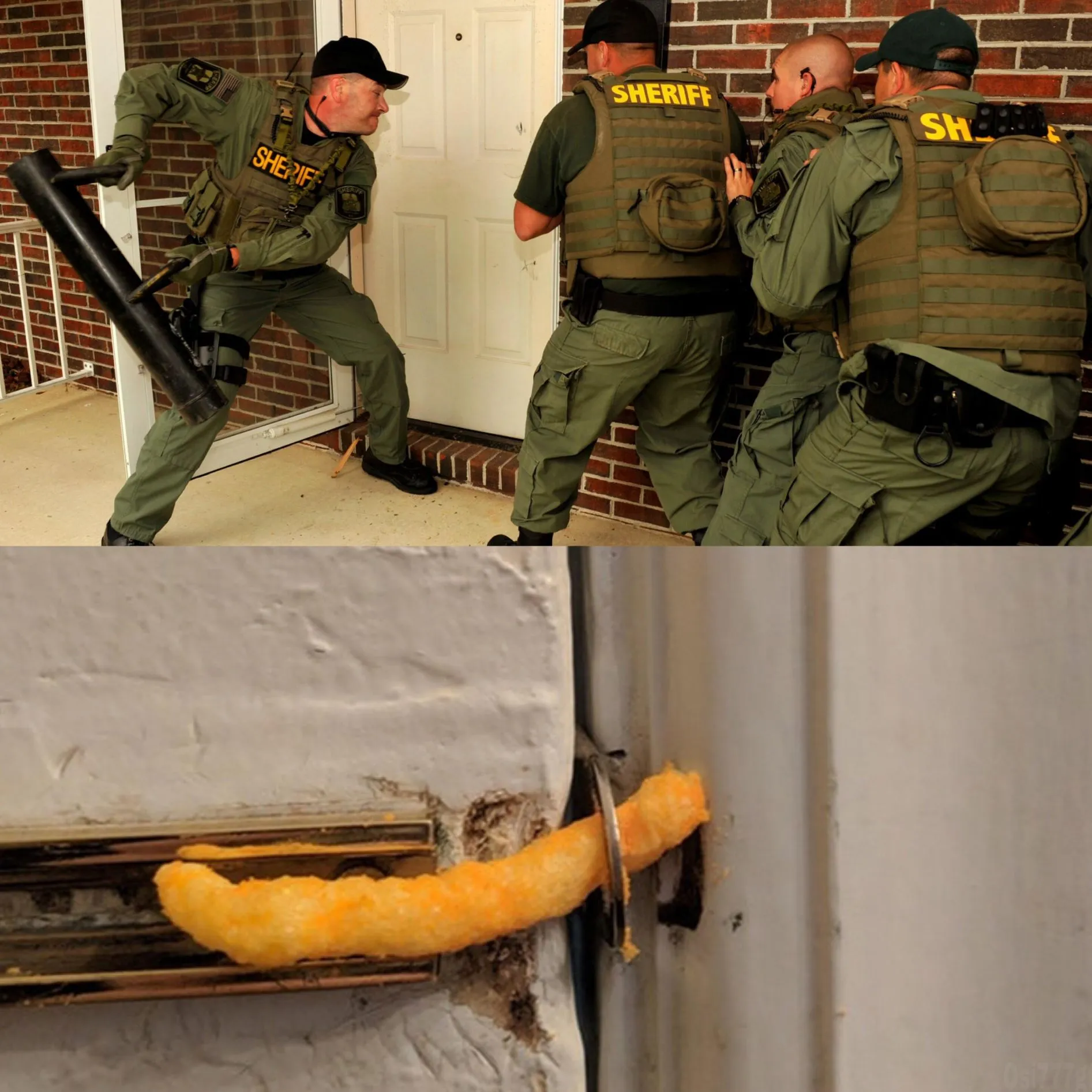 Breaking down door 
