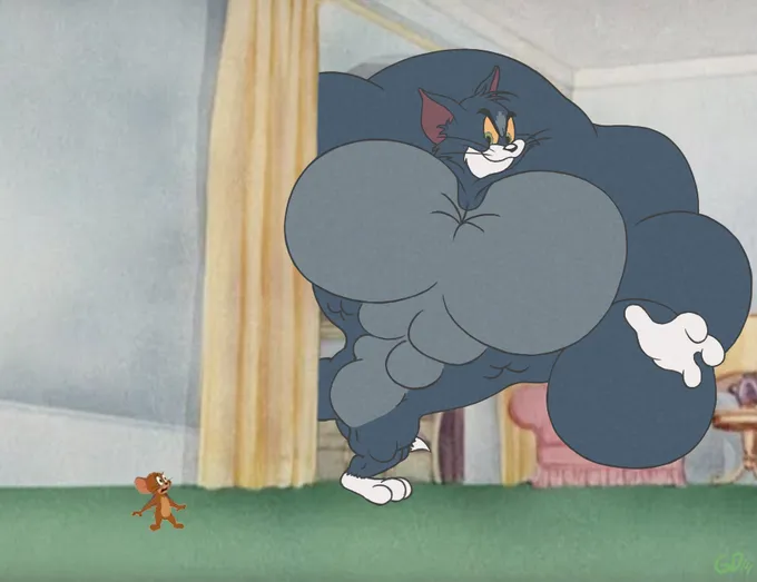 Buff Tom and Jerry Meme Template 