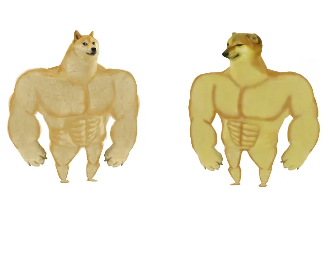 Buff doge vs buff cheems 