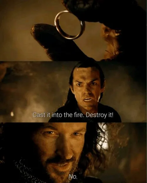 Cast it in the fire 