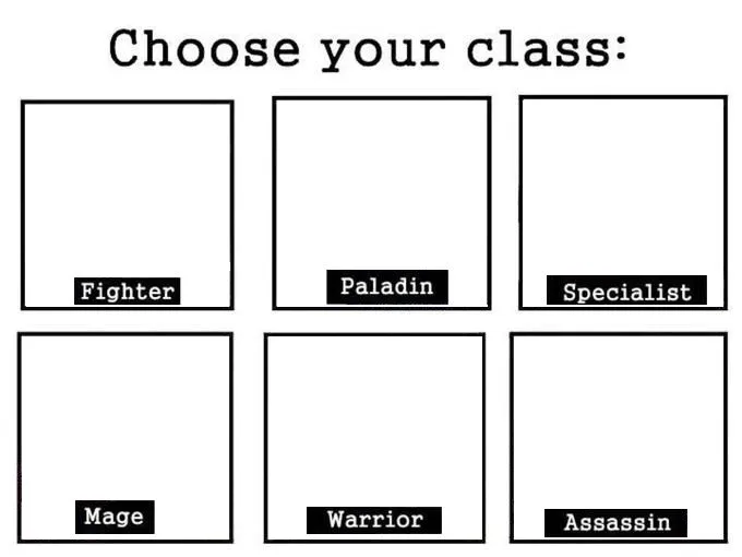 Choose your class 