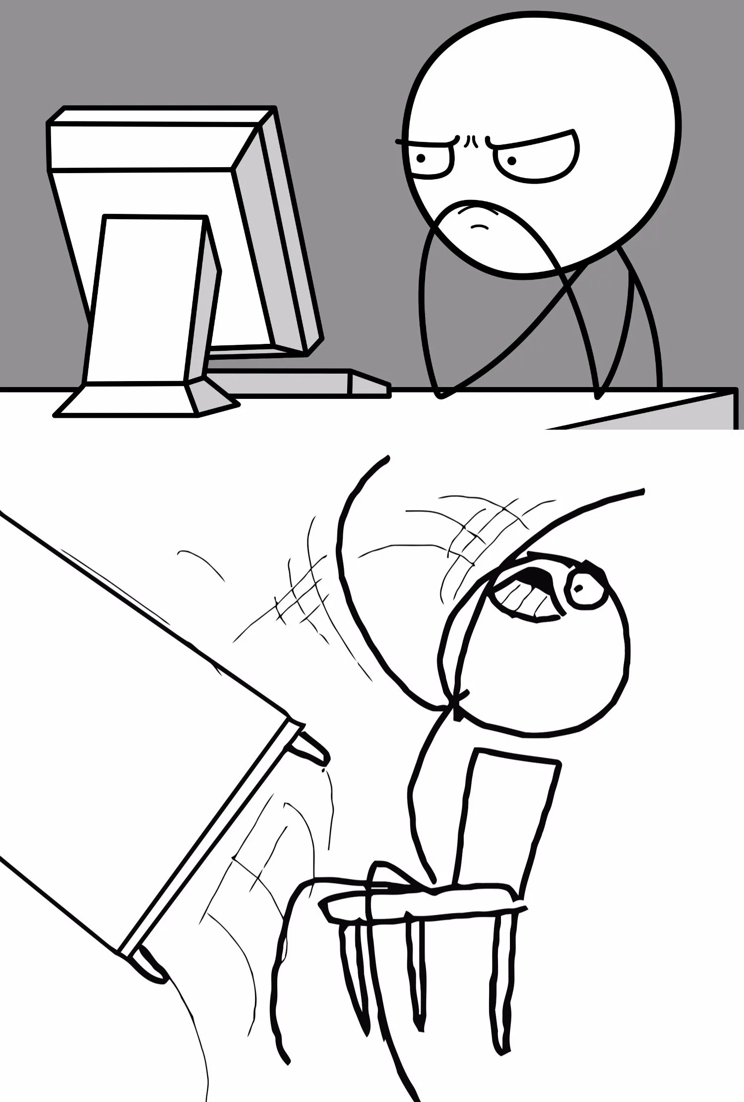 Computer Guy And Table Flip Guy 