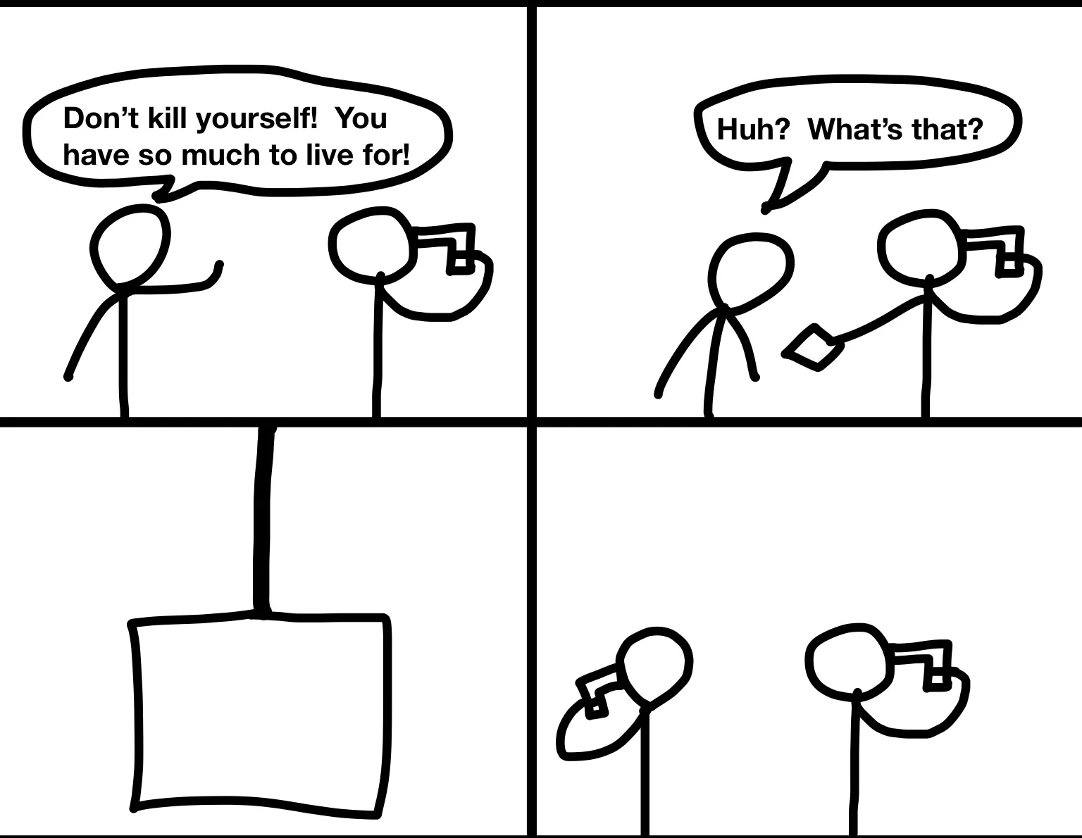 Convinced suicide comic 