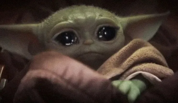 Crying Baby Yoda 
