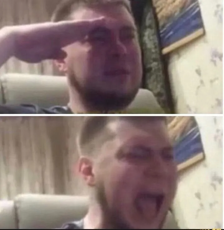 Crying salute 