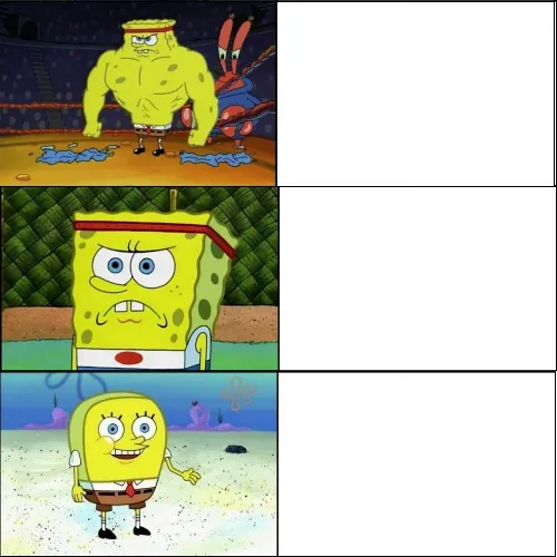 Decreasingly buffed spongebob 