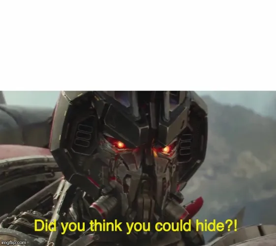 Did you think you could hide? 