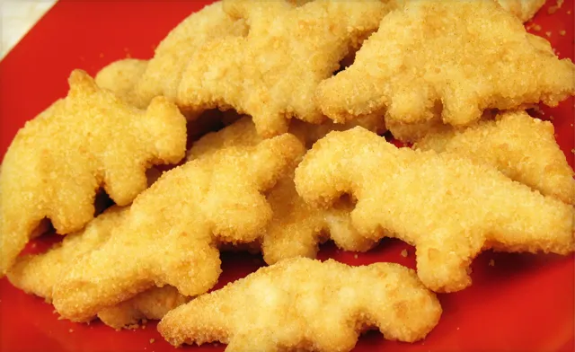 Dinosaur chicken nuggets 