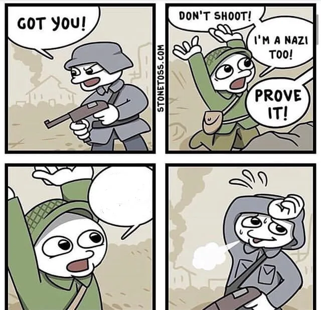 Don't shoot i'm a nazi too 