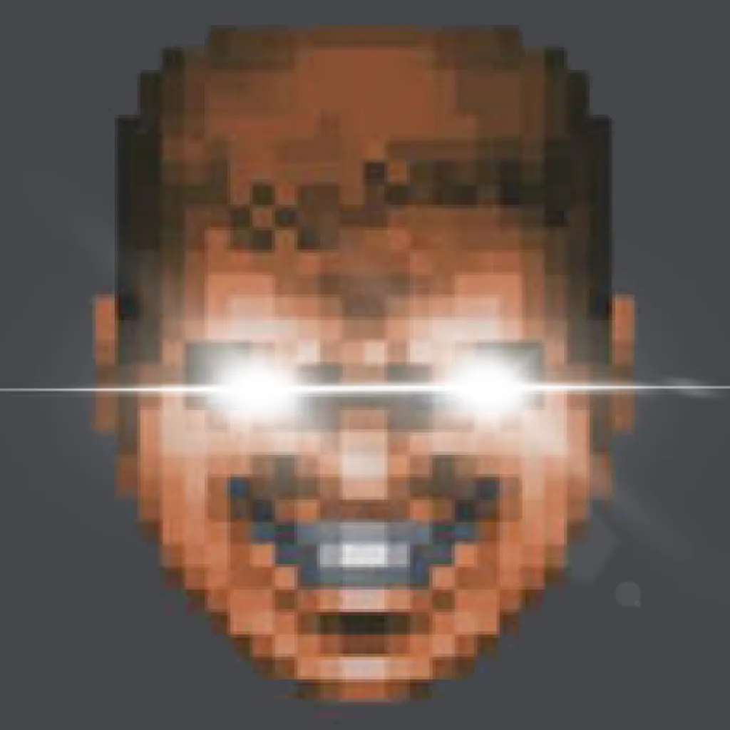 Doomguy Grin Eye glare 