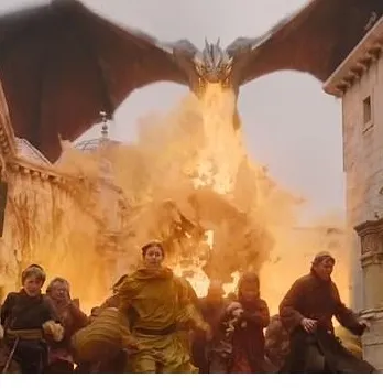 Dragon burns kings landing 
