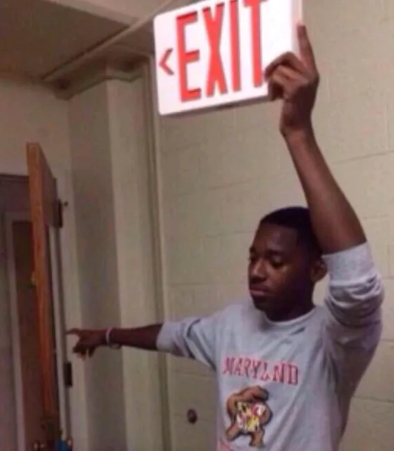 Exit sign guy 