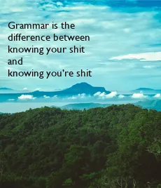 Grammar is the difference 