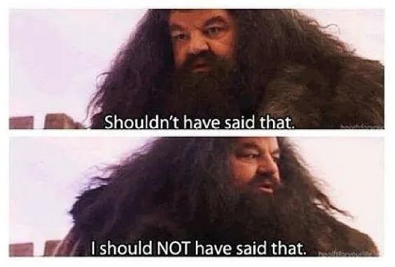 Hagrid shouldn't have said that 