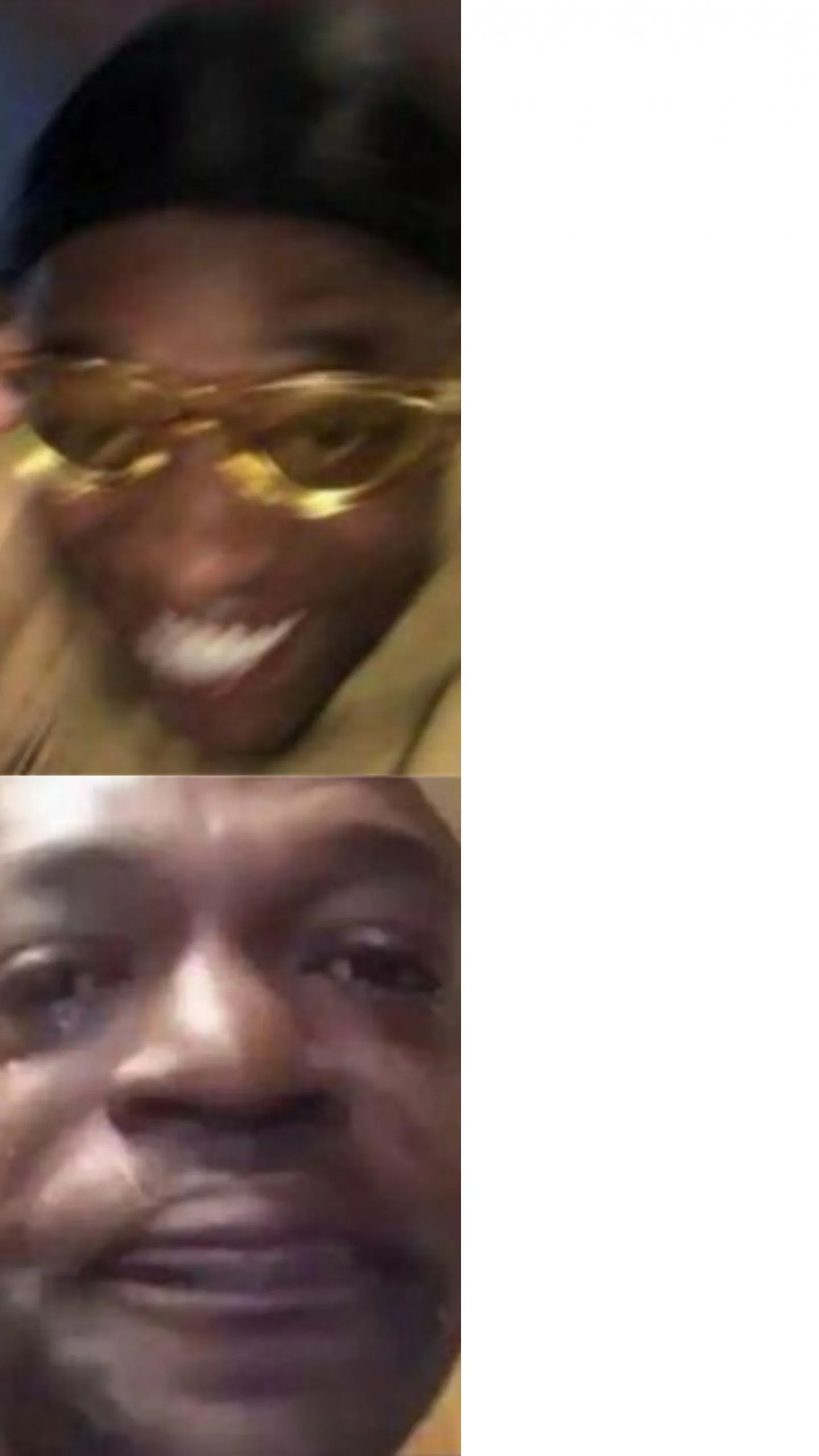 Happy glasses guy / Crying guy 