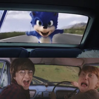 Harry and Ron scream 