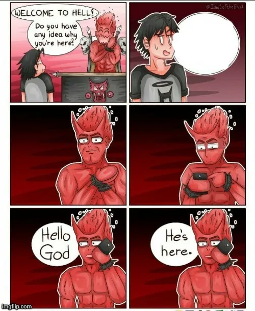 Hello god, he's here 