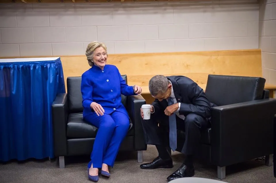 Hillary Obama Laugh