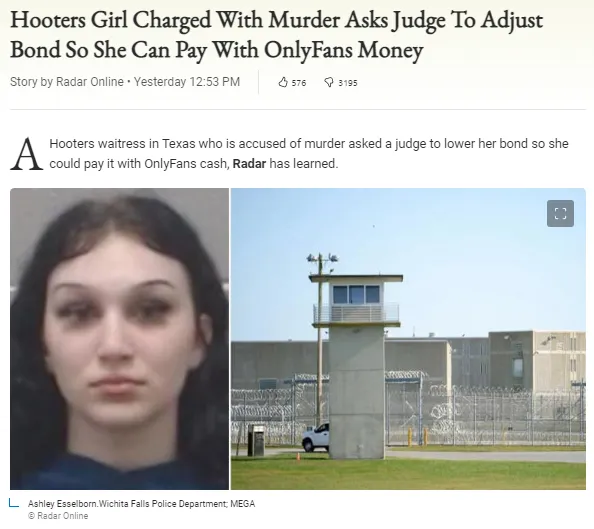 Hooters girl charged 