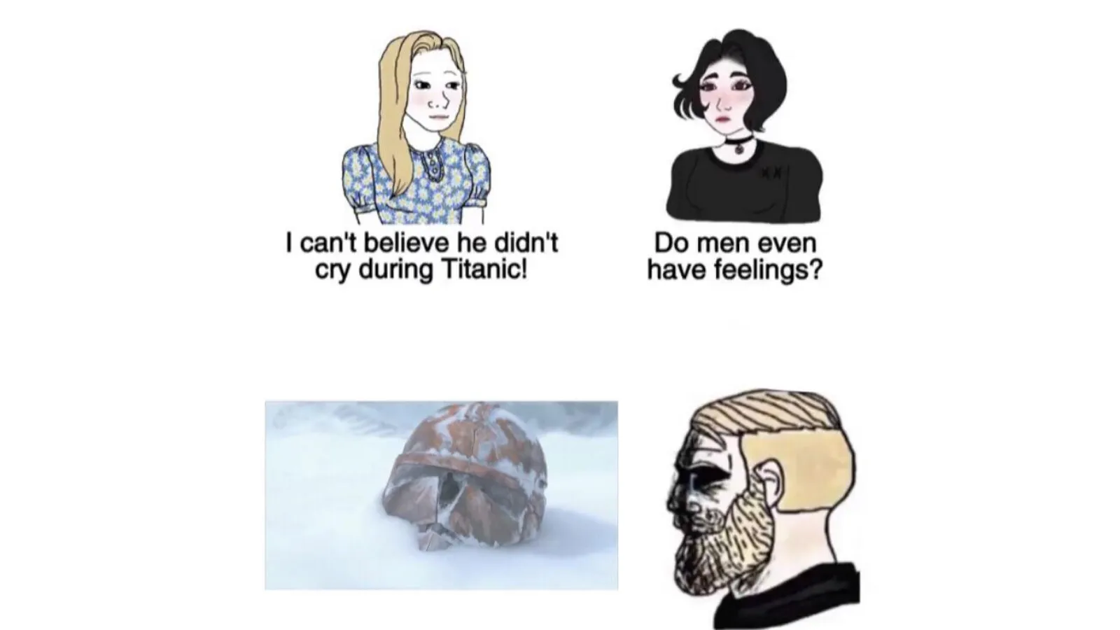 I cant believe he didnt cry during titanic 