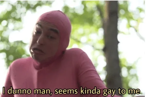 I dunno man seems kinda gay to me 