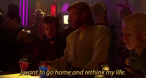 I want to go home and rethink my life 