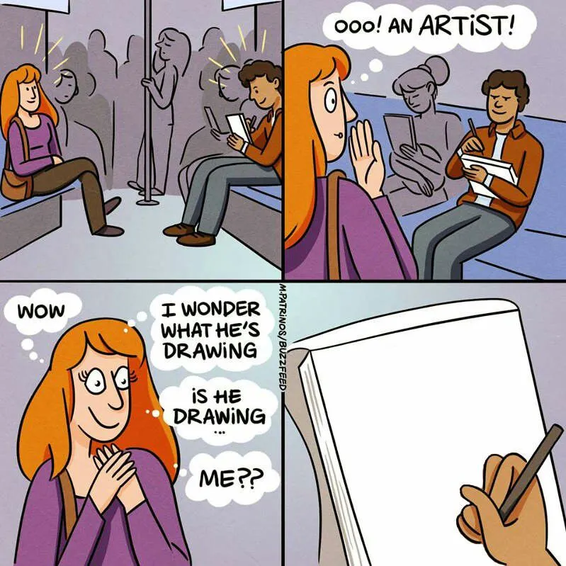 Is He Drawing... Me?? 