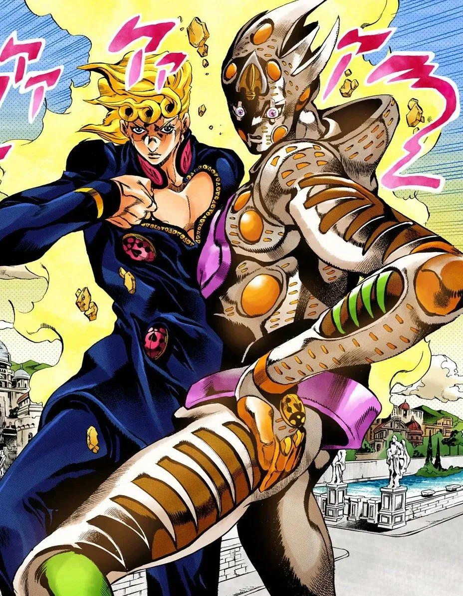 JoJo's Bizarre Adventure Giorno and Gold Experience Requiem 