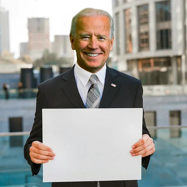 Joe Biden Blank Sign 