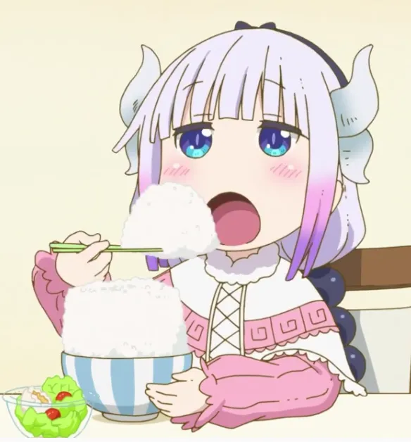 Kanna Eating Rice 