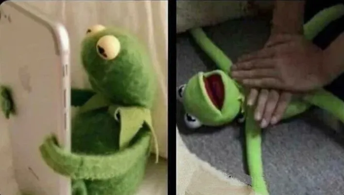 Kermit Holding Phone Then CPR 