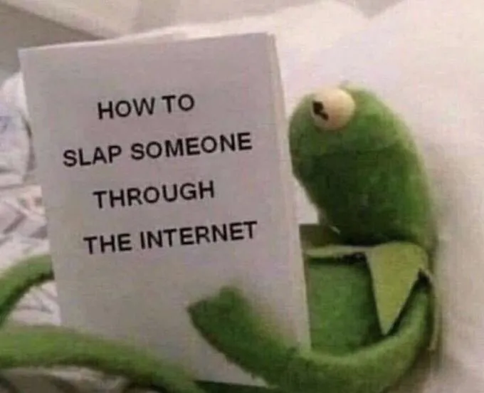 Kermit How to slap someone through the internet 