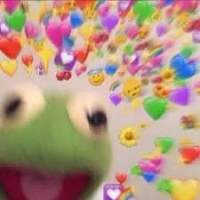 Kermit with hearts 