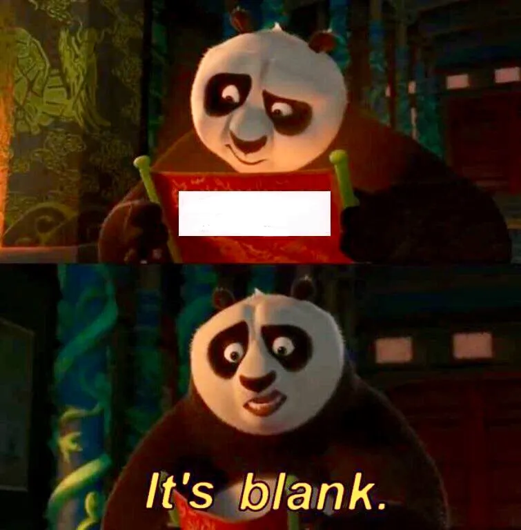 Kung Fu Panda “It’s Blank” 