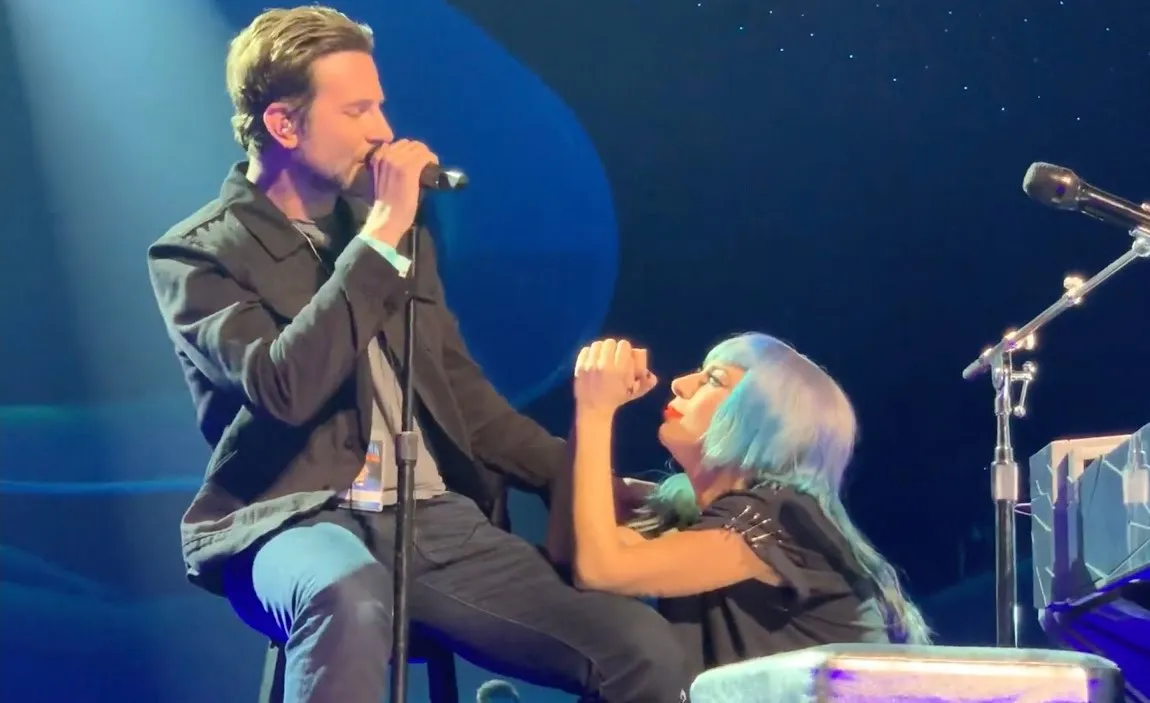 Lady Gaga at Bradley Cooper's Knees 